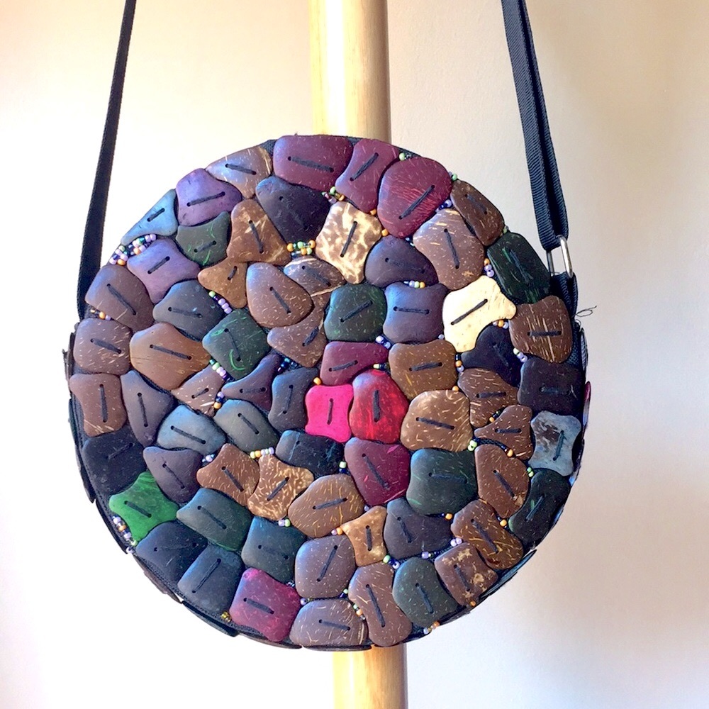 Bohemian Coconut Shell Crossbody Bag